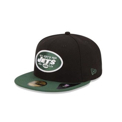 Black New York Jets Hat - New Era NFL 59FIFTY Fitted Caps USA1237896